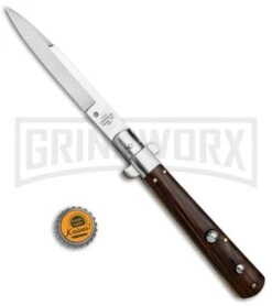 AGA Campolin 11" Frosolone Cocobolo Stiletto Automatic Knife - Bayonet -Aga Campolin AGA Frosolone Cocobolo Nickel 11in Bayo BP 29292 jr bottlecap large