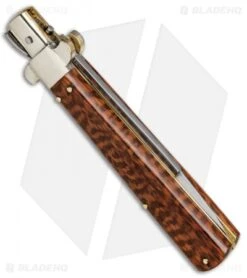 AGA Campolin 11" Frosolone Bayonet Stiletto Automatic Snake Wood (5" Satin) -Aga Campolin AGA Frosolone Snake Nickel 11in Bayo BP 29298 jr side