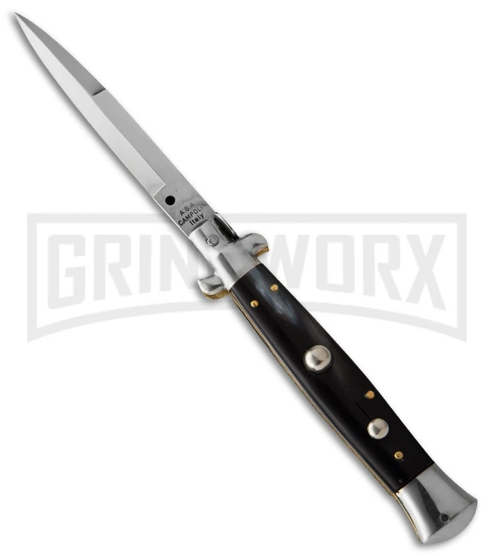 AGA Campolin 10" Brazilian Horn Picklock Stiletto Automatic Knife -Bayonet 1 AGA Campolin 10" Brazilian Horn Picklock Stiletto Automatic Knife -Bayonet
