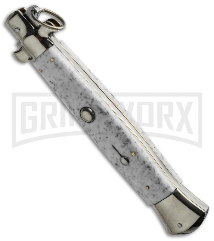 AGA Campolin 15" Italian Stiletto Marble Ring Pull Automatic Knife - Bayonet 2 AGA Campolin 15" Italian Stiletto Marble Ring Pull Automatic Knife - Bayonet - Image 2