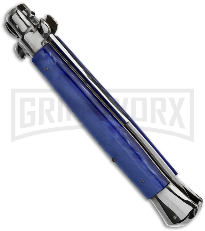 A.G.A. Campolin 15" Italian Stiletto Honey Horn Automatic Knife - Bayonet 2 A.G.A. Campolin 15" Italian Stiletto Honey Horn Automatic Knife - Bayonet - Image 2