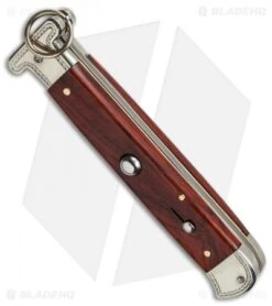AGA Campolin 9" Francese Ring Pull Automatic Knife Cocobolo (3.7" Satin Flat) -Aga Campolin aga campolin francese engraved coco bottom cm