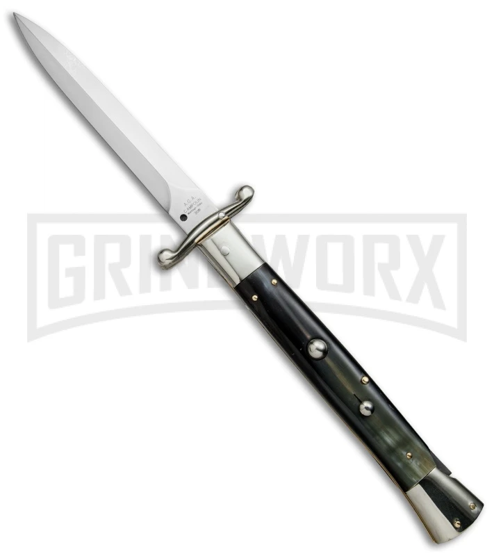 AGA Campolin 13" Dark Horn Italian Swinguard - Satin Dagger 1 AGA Campolin 13" Dark Horn Italian Swinguard - Satin Dagger