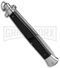 A.G.A. Campolin 18" Italian Stiletto Black Ring Pull Automatic Knife - Bayonet 5 A.G.A. Campolin 18" Italian Stiletto Black Ring Pull Automatic Knife - Bayonet -Aga Campolin aga champolin 18in stiletto black bayo BP 18399 er side large
