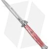 AGA Campolin 18" Stiletto Automatic Knife Pink Acrylic (8" Satin Bayo)