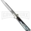 AGA Campolin 10" Italian Frosolone Dark Horn Automatic Knife - Bayonet